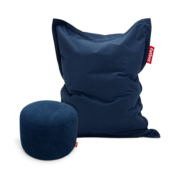 Fatboy - Recycled Original Slim Beanbag Cord incl. Point Pouf Cord, deep blue