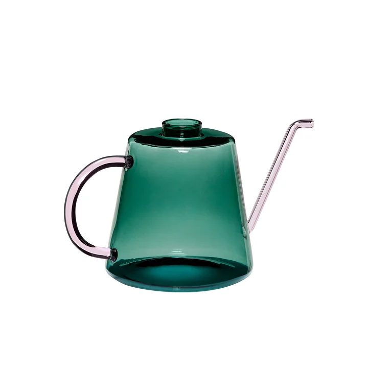 Hübsch Interior - Flora Watering can, 1 L, dark green / pink