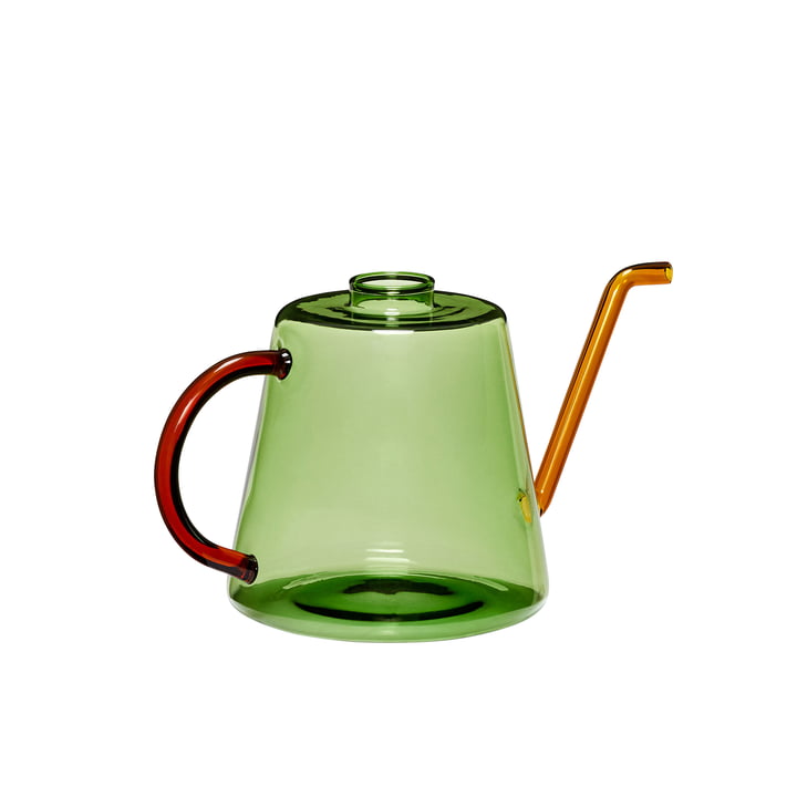 Hübsch Interior - Flora Watering can, 1 L, green / amber