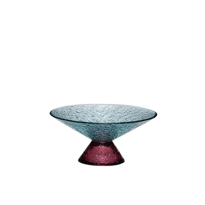 Hübsch Interior - Bonbon Bowl, medium, glass, blue / red