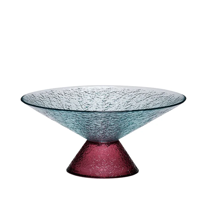 Hübsch Interior - Bonbon Bowl, large, glass, blue / red