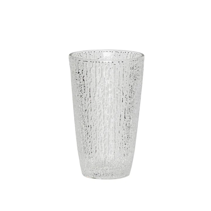 Hübsch Interior - Fuyu drinking glass, textured / clear