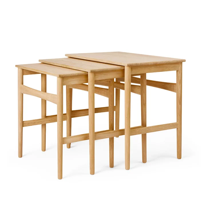 Carl Hansen - CH004 Nesting Tables, oiled oak (set of 3)