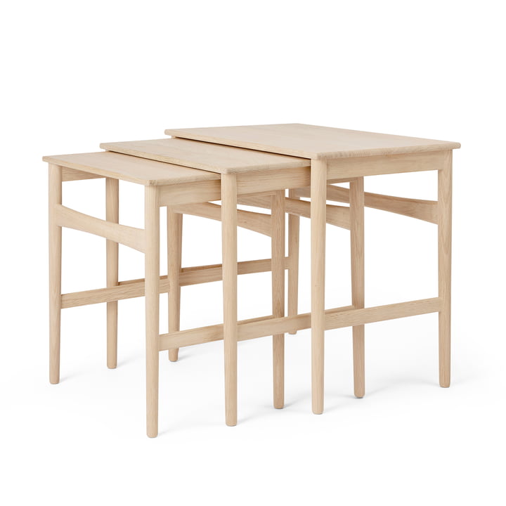 Carl Hansen - CH004 Nesting Tables, oak soaped (set of 3)