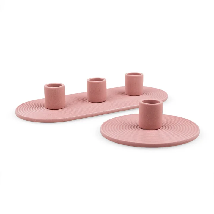 Nuuck - Ceramic candle holder, ochre red