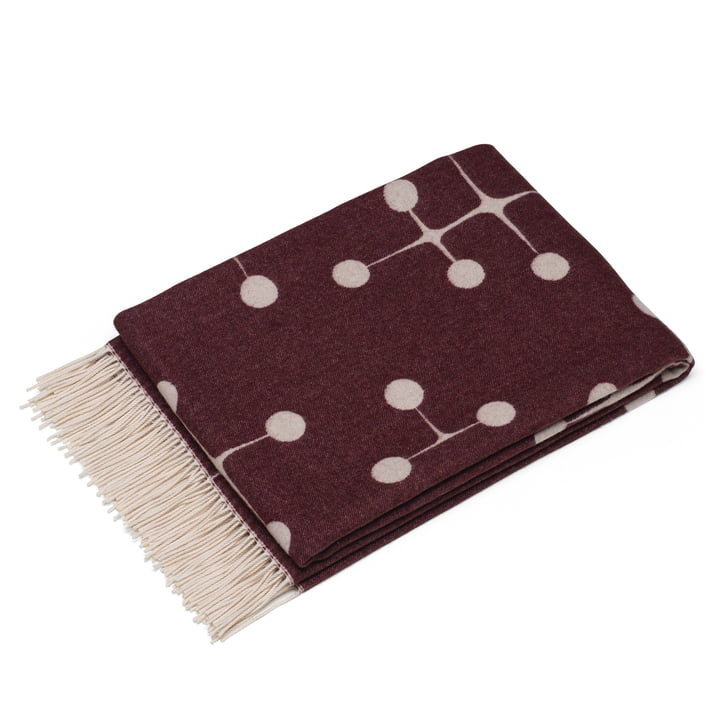Vitra - Eames Wool Blanket, Dot Pattern, bordeaux (Eames Special Collection 2023)