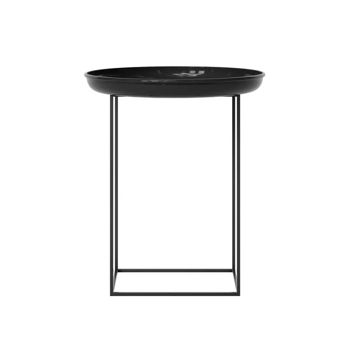 Norr11 - Duke Side table, Ø 45 x H 52 cm, lacquered obsidian