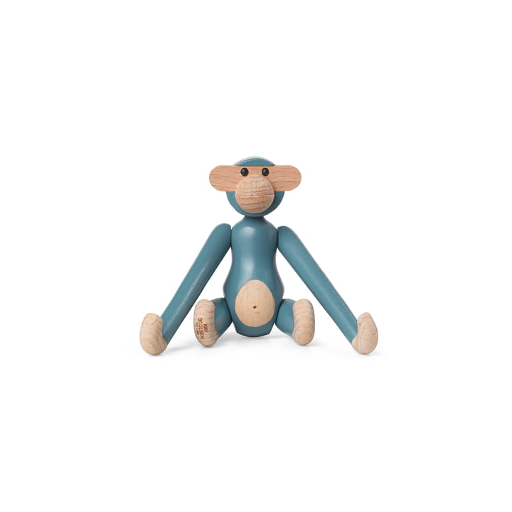 Kay Bojesen - Wooden monkey mini, vintage blue