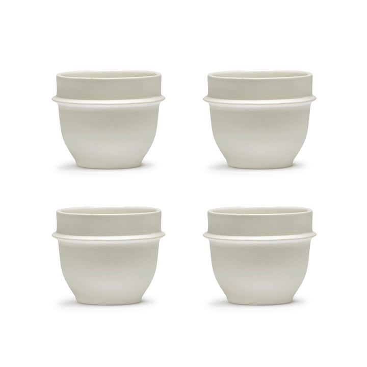 Dune Espresso cup by Kelly Wearstler, alabaster / white (set of 4) by Serax