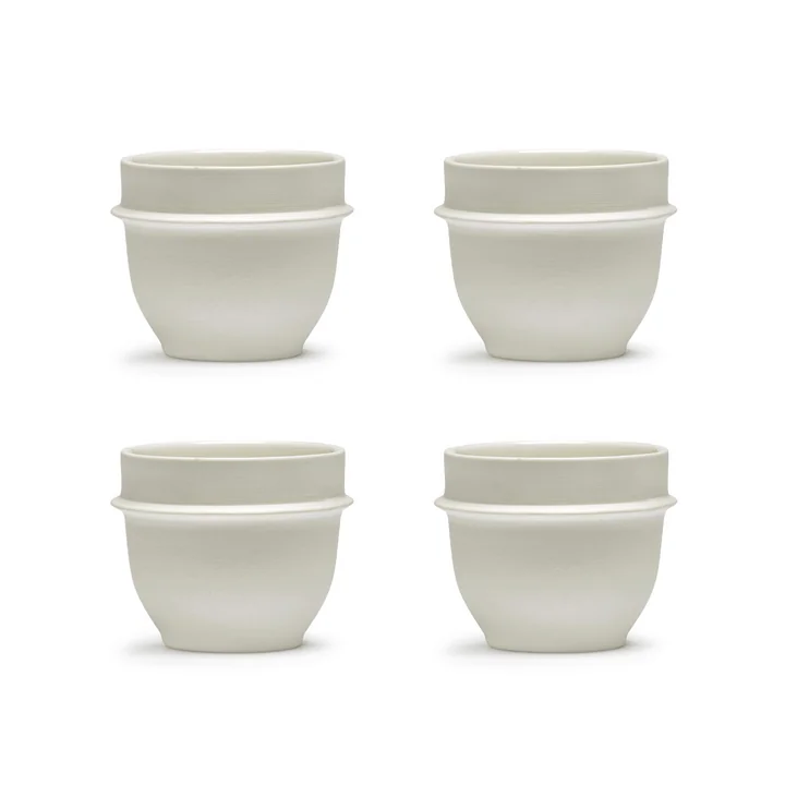 Dune Espresso cup by Kelly Wearstler, alabaster / white (set of 4) by Serax