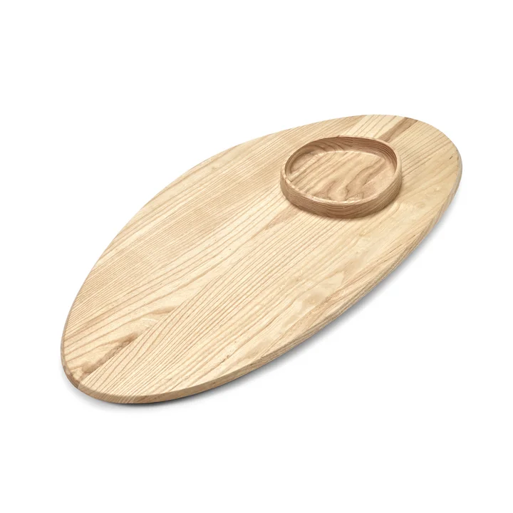 Dune Wooden board with bowl by Kelly Wearstler, 02, ash natural by Serax