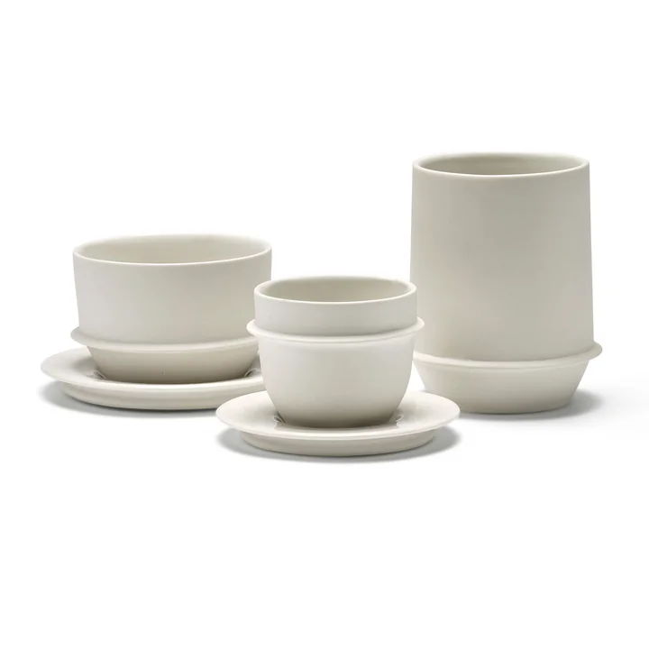 Serax - Dune coffee cup, espresso cup, mug, saucers, alabaster white