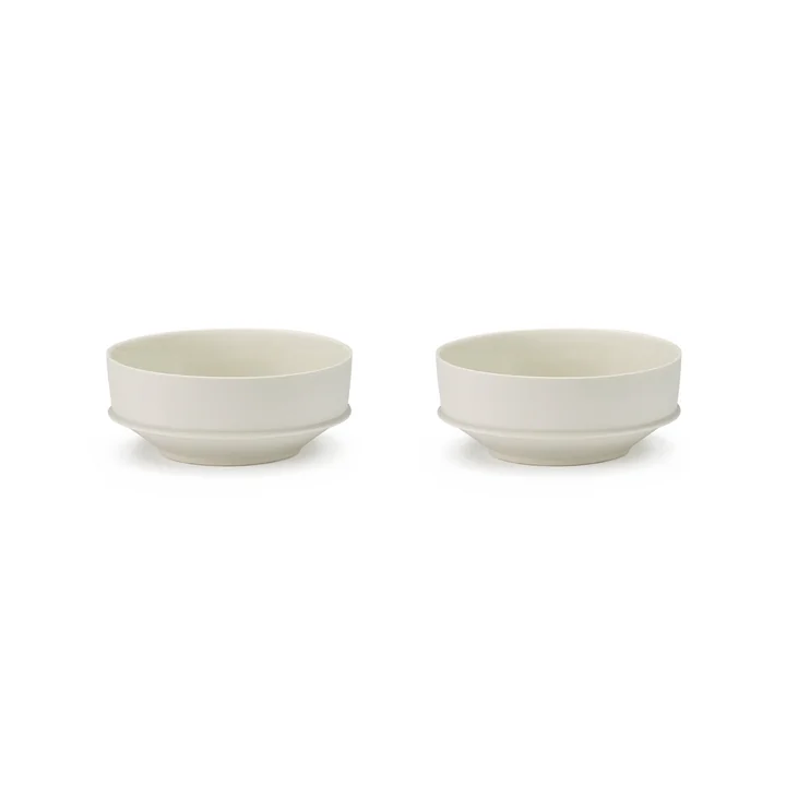 Dune Bowl by Kelly Wearstler, Ø 14.5 cm, alabaster / white (set of 2) by Serax