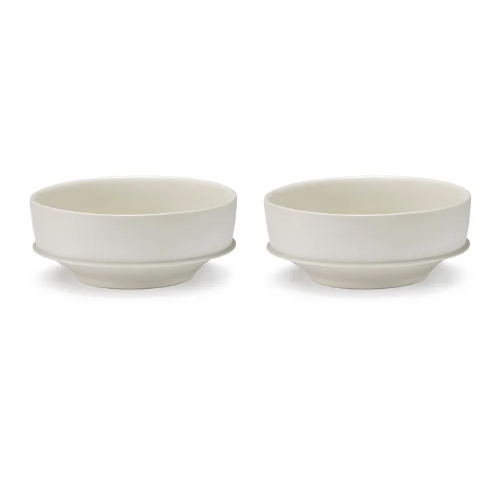 Dune Bowl by Kelly Wearstler, Ø 19 cm, alabaster / white (set of 2) by Serax