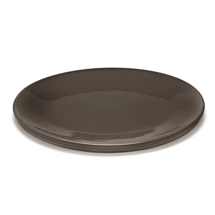 Dune Serving platter by Kelly Wearstler, 46 x 34 cm, Slate / brown by Serax