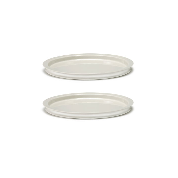 Dune Plate by Kelly Wearstler, Ø 17.5 cm, alabaster / white (set of 2) by Serax