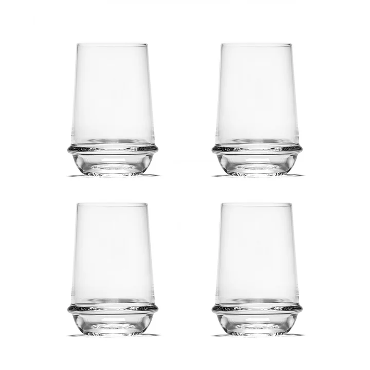 Dune Drinking glass by Kelly Wearstler, clear (set of 4) by Serax