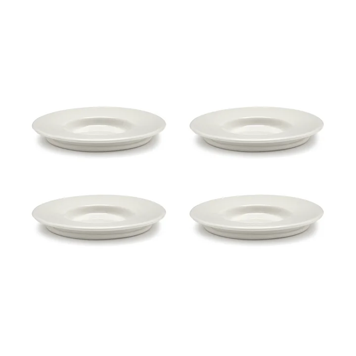 Dune Saucer for espresso cup by Kelly Wearstler, Ø 11 cm, alabaster / white (set of 4) by Serax
