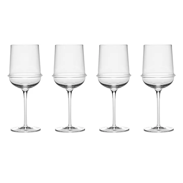 Dune White wine glass by Kelly Wearstler, clear (set of 4) by Serax