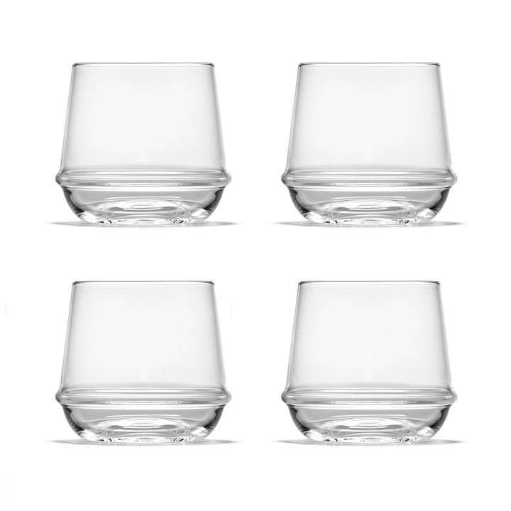 Dune Whisky glass by Kelly Wearstler, clear (set of 4) by Serax