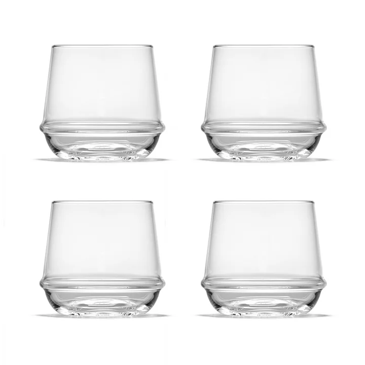 Dune Whisky glass by Kelly Wearstler, clear (set of 4) by Serax