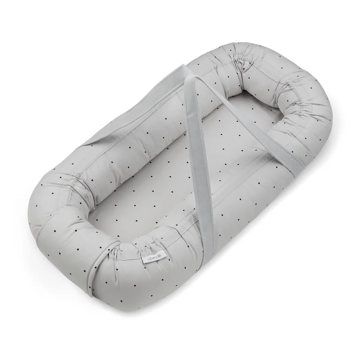 LIEWOOD - Gro Baby nest / baby carrier, classic dotted, dumbo gray
