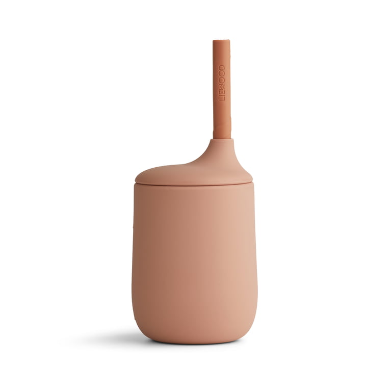 LIEWOOD - Ellis Sippy Mug with lid and straw, dark rose / terracotta mix