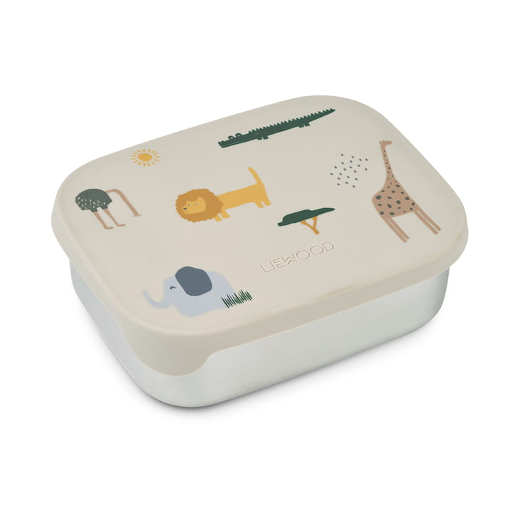 Arthur Lunchbox with lid, Safari, sandy mix by LIEWOOD