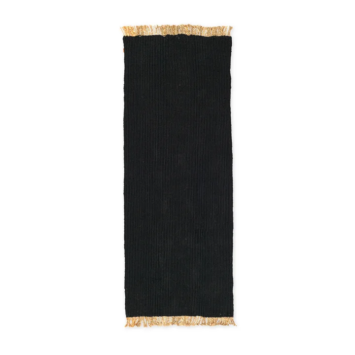 Ferm Living - Block Runner, 80 x 200 cm, black / nature