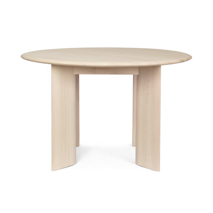 ferm Living - Bevel Table, Ø 117 x H 73 cm, beech white oiled