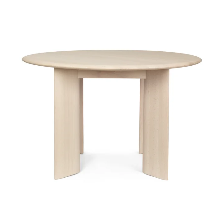 Ferm Living - Bevel Table, Ø 117 x H 73 cm, beech white oiled
