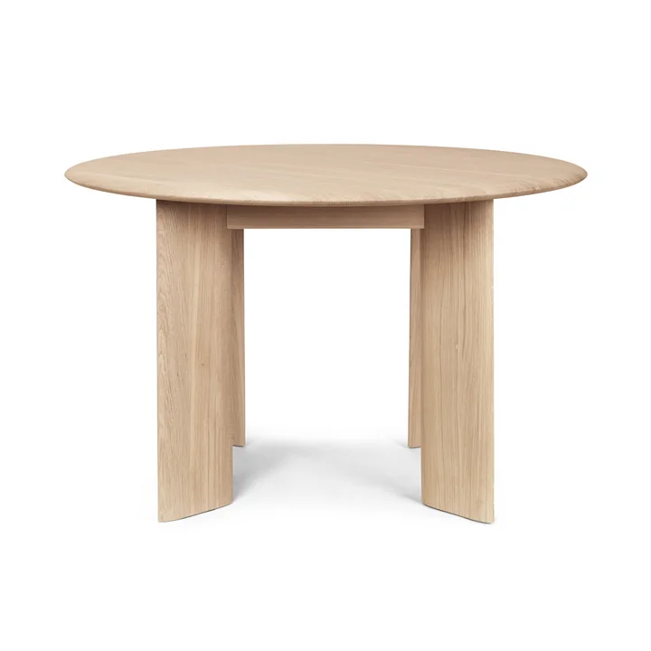 Ferm Living - Bevel Table, Ø 117 x H 73 cm, oak white oiled