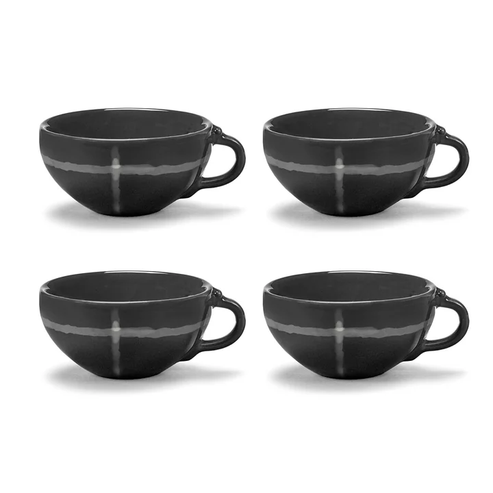 Zuma Espresso cup by Kelly Wearstler, Pacific / gray (set of 4) by Serax