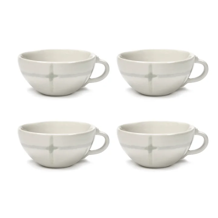 Zuma Espresso cup by Kelly Wearstler, Salt / white (set of 4) by Serax