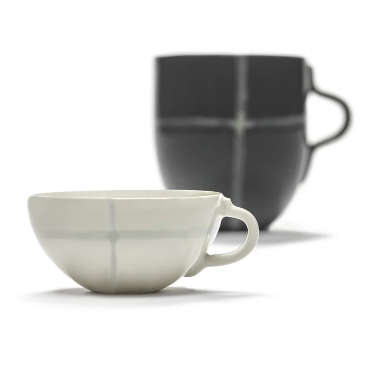 Zuma Espresso cup by Kelly Wearstler, Salt / white and mug by Serax