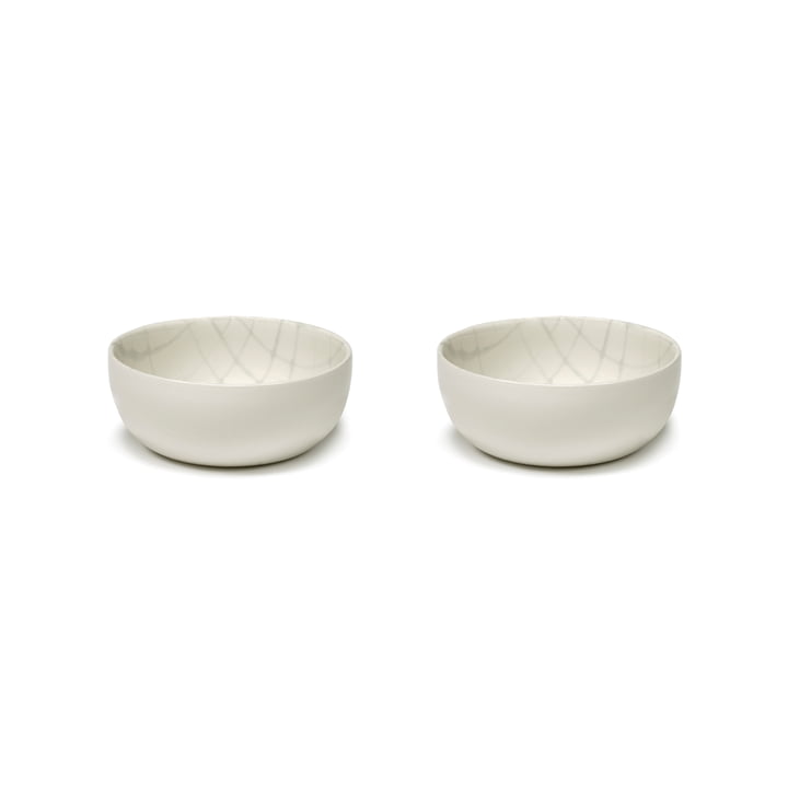 Zuma Bowl by Kelly Wearstler, Ø 12.5 cm, Salt / white (set of 2) by Serax