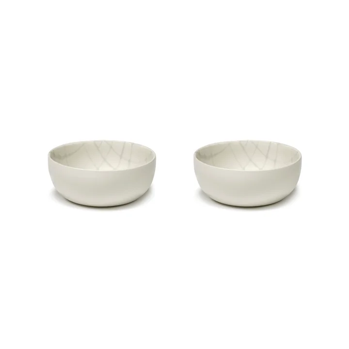 Zuma Bowl by Kelly Wearstler, Ø 12.5 cm, Salt / white (set of 2) by Serax
