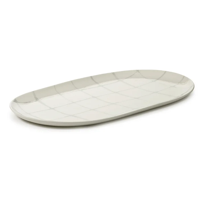 Serax - Zuma Serving platter by Kelly Wearstler, 46 x 27 cm, Salt / white