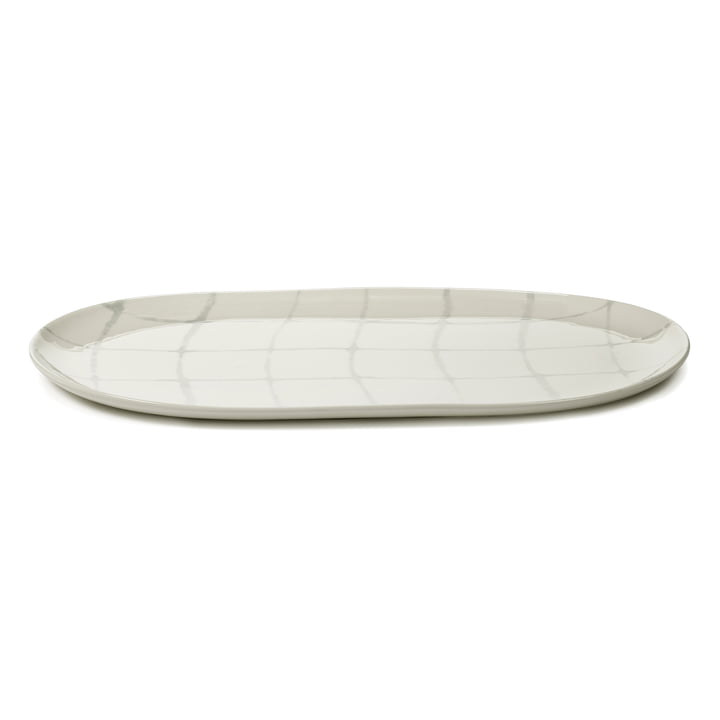 Serax - Zuma Serving platter by Kelly Wearstler, 46 x 27 cm, Salt / white