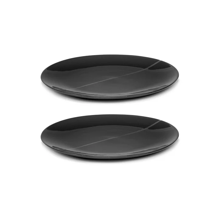 Zuma Plate by Kelly Wearstler, Ø 23 cm, Pacific / gray (set of 2) by Serax