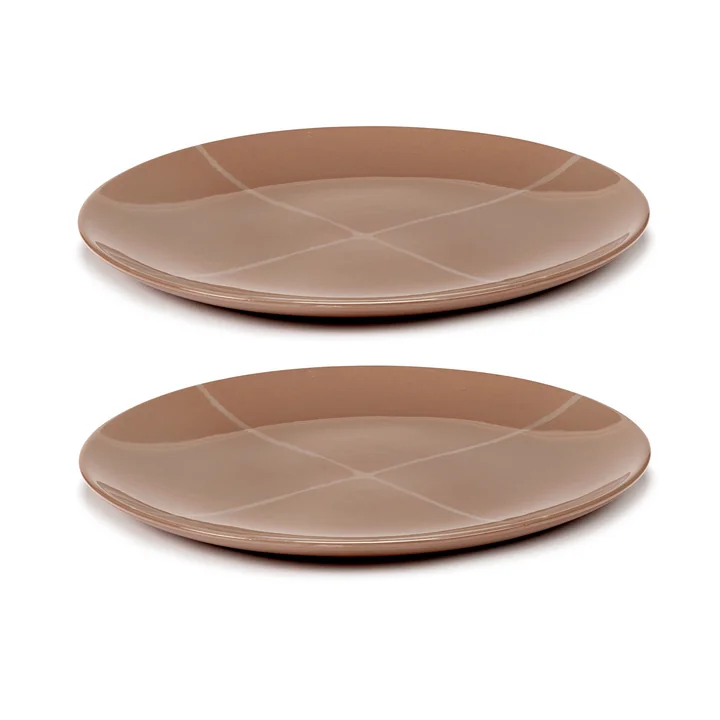 Serax - Zuma Plate by Kelly Wearstler, Ø 28 cm, Sienna / cream orange (set of 2)