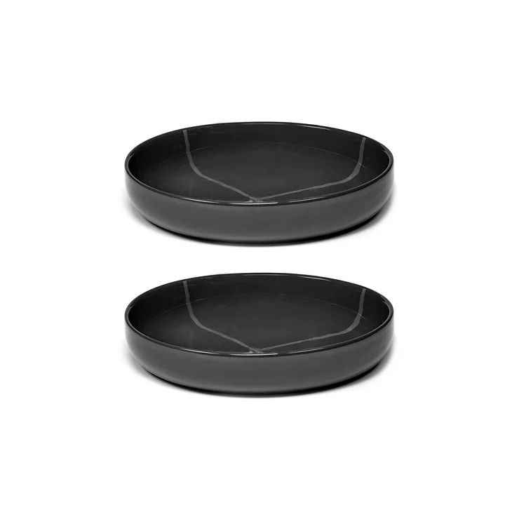 Zuma deep plate by Kelly Wearstler, Ø 20.5 cm, Pacific / gray (set of 2) by Serax