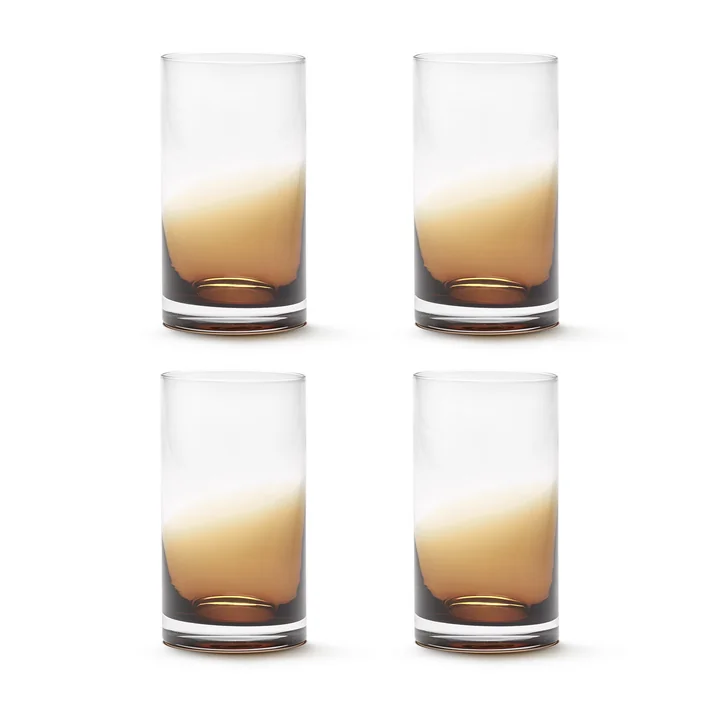 Zuma Drinking glass by Kelly Wearstler, clear (set of 4) by Serax