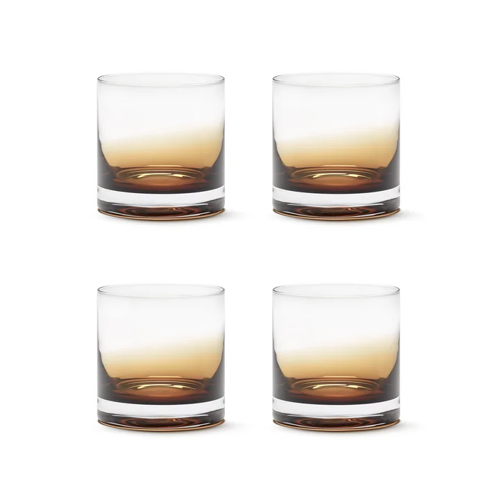 Zuma Whisky glass by Kelly Wearstler, amber (set of 4) by Serax
