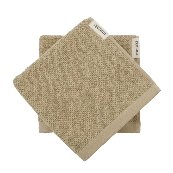 Meraki - Towel, 50 x 100 cm, solid safari (set of 2)