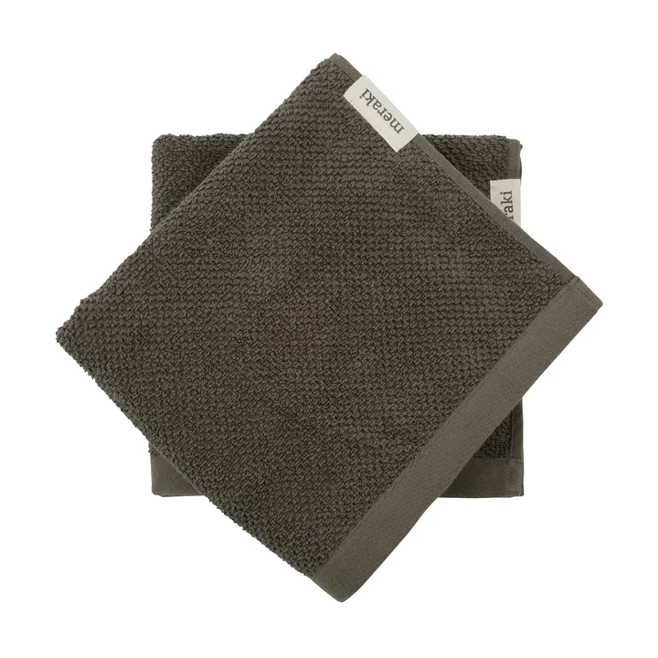 Meraki - Towel, 50 x 100 cm, solid army (set of 2)
