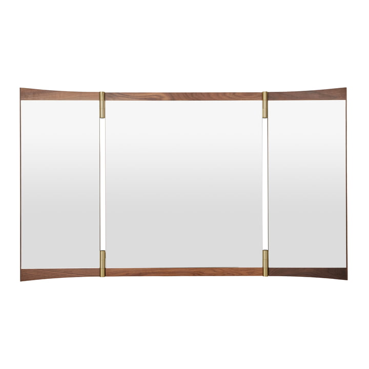 Gubi - Vanity 3 Wall mirror, 69 x 116 cm, American walnut