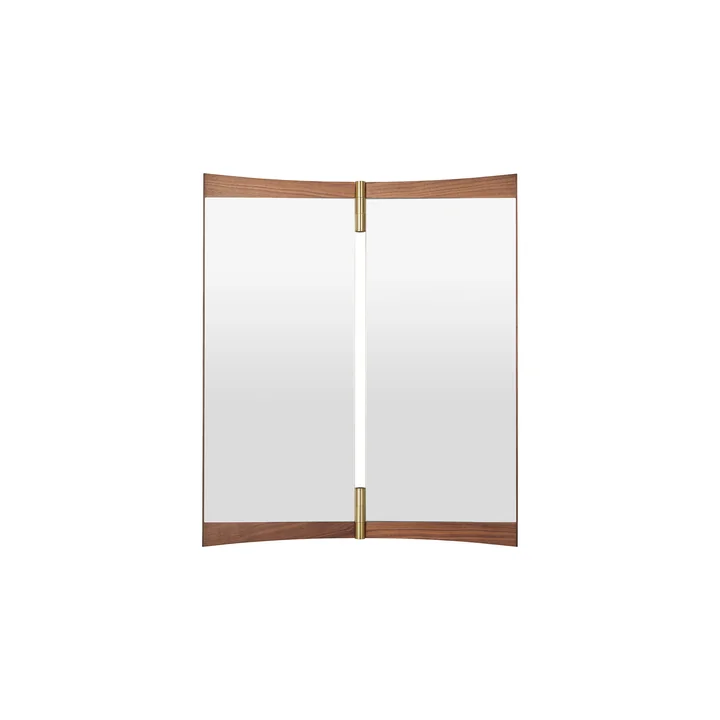 Gubi - Vanity 2 Wall mirror, 69 x 58 cm, American walnut