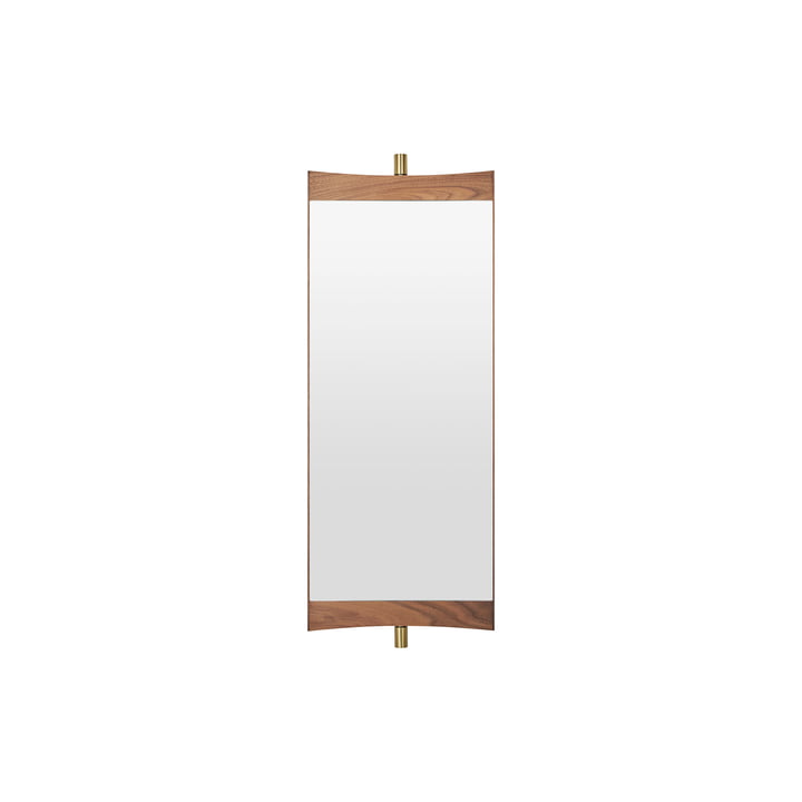 Gubi - Vanity 1 Wall mirror, 74 x 28 cm, American walnut