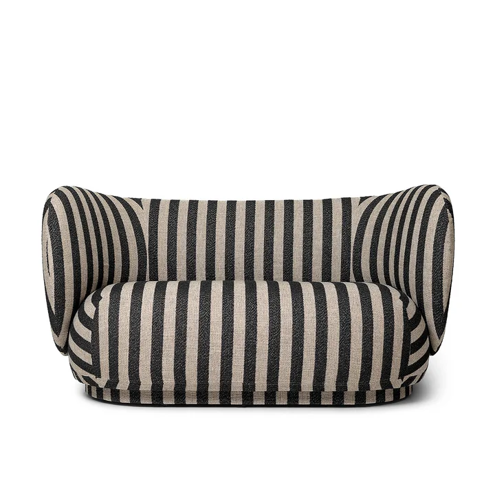 Ferm Living - Rico Sofa, 2-seater, sand / black (Louisana)